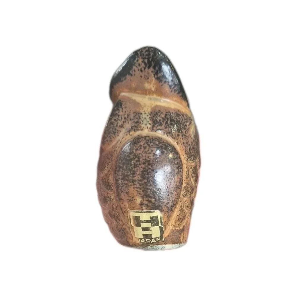 Pair of Vintage Japanese Ceramic Owl-shape Salt Shakers,‎ 2 3/4